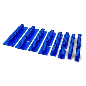 ZESTAW 12 SZTYWNYCH TAŚM BLUE KECO TABS CENTIPEDE DO PODŁUŻNYCH WGNIECEŃ